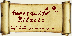 Anastasija Milačić vizit kartica